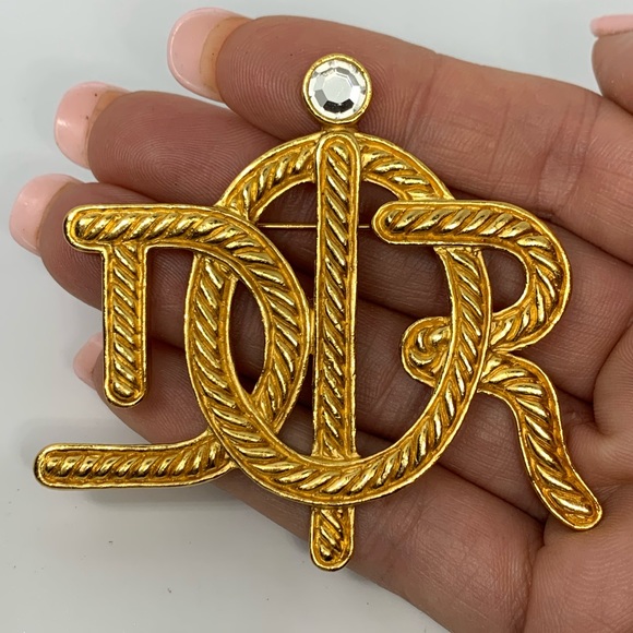 Dior Jewelry - CHRISTIAN DIOR LOGO COUTURE BROOCH VTG